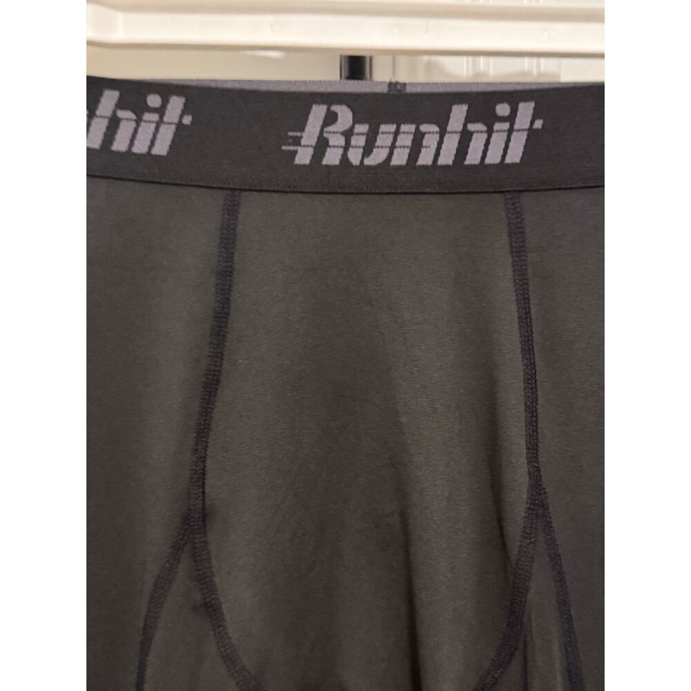 Runhit Men's Large Black Compression Running Athletic Workout Tights - Picture 6 of 8